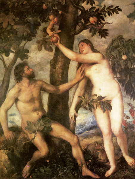 Грехопадение. Tiziano Vecellio, 1570 г.