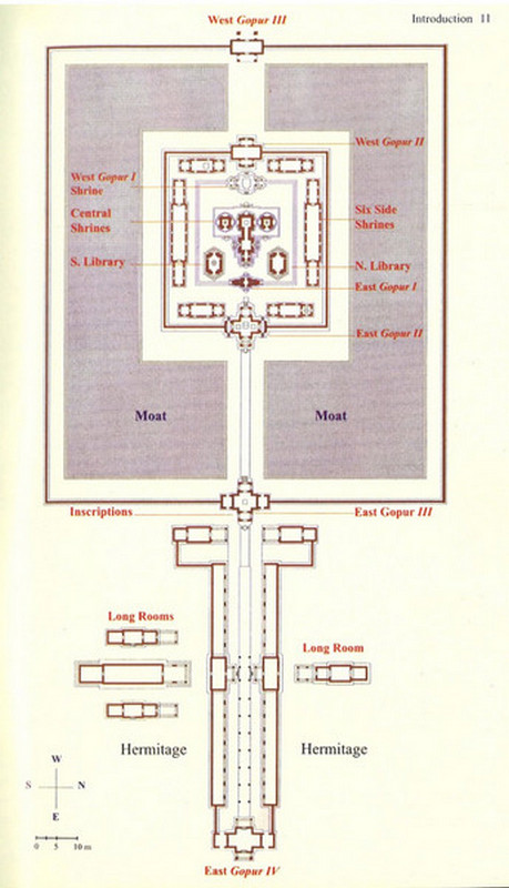 План храмового комплекса Бантей Срей (967 г.)