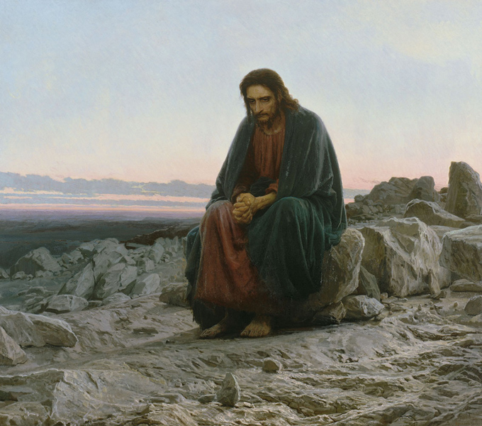 Христос в пустыне. И.Н. Крамской, 1872 г.