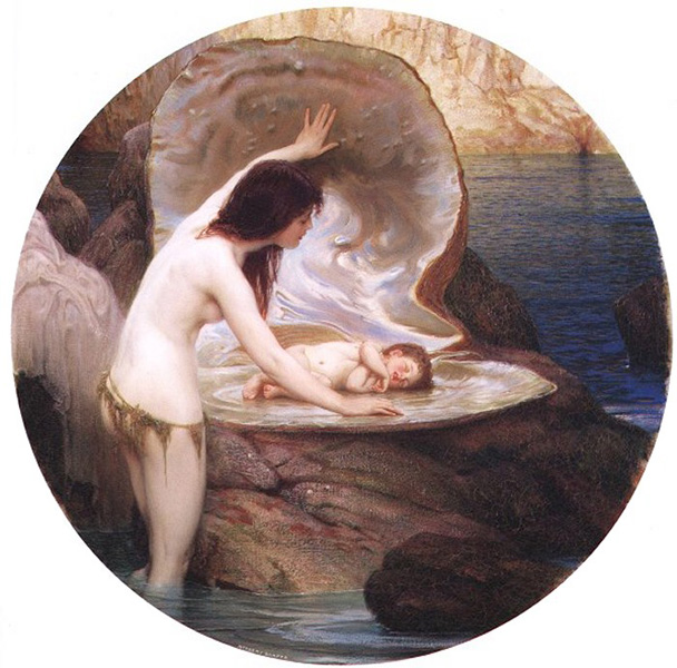 Водный ребенок. H.J. Draper, 1900