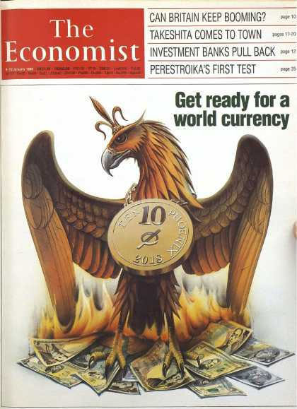 Символика феникса на изображении новой мировой валюты