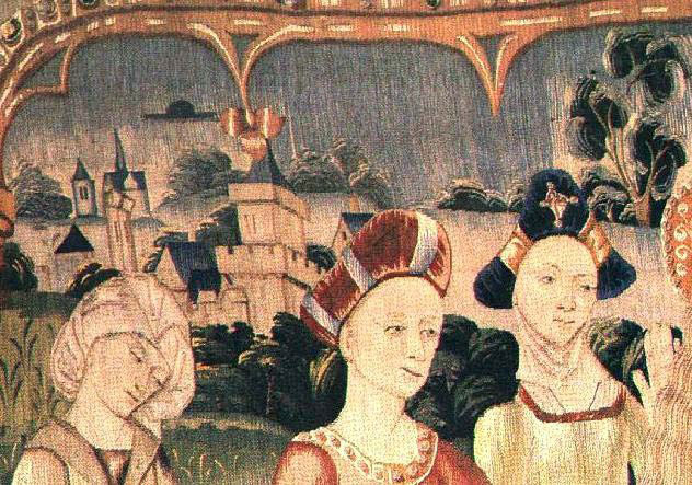 Гобелен Магнификат, Французская Базилика Нотр-Дам в Боне, Бургундия, 1330 г.